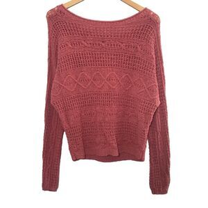 ABERCROMBIE & FITCH Crochet Knit Sweater Women's Size Small